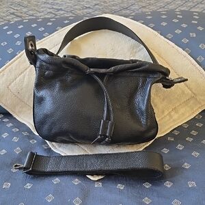Hammett Black Leather Crossbody Bag